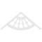 Ekena Millwork Pitch Classic Wagon Wheel Architectural Grade PVC Gable Pediment, 72"W x 30"H x 1"P (10/12) GPP072X030X100CWW - alternate 3